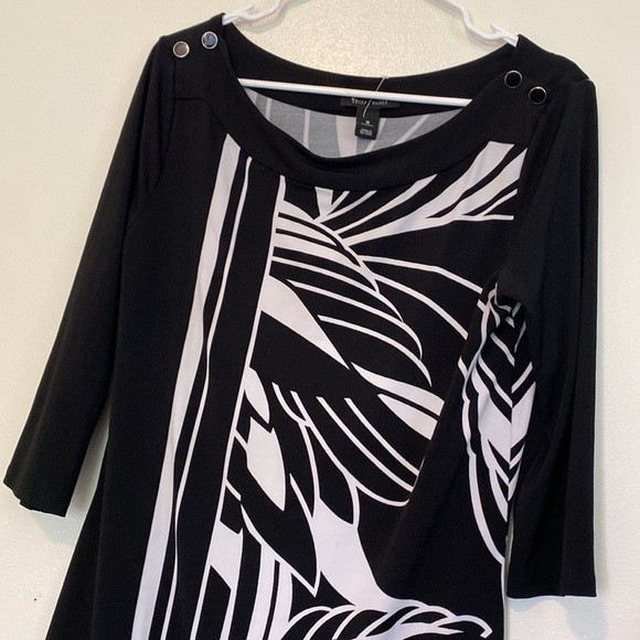 WHITE House Black Market 3/4 sleeve stunning dress medium - Picture 2 of 9